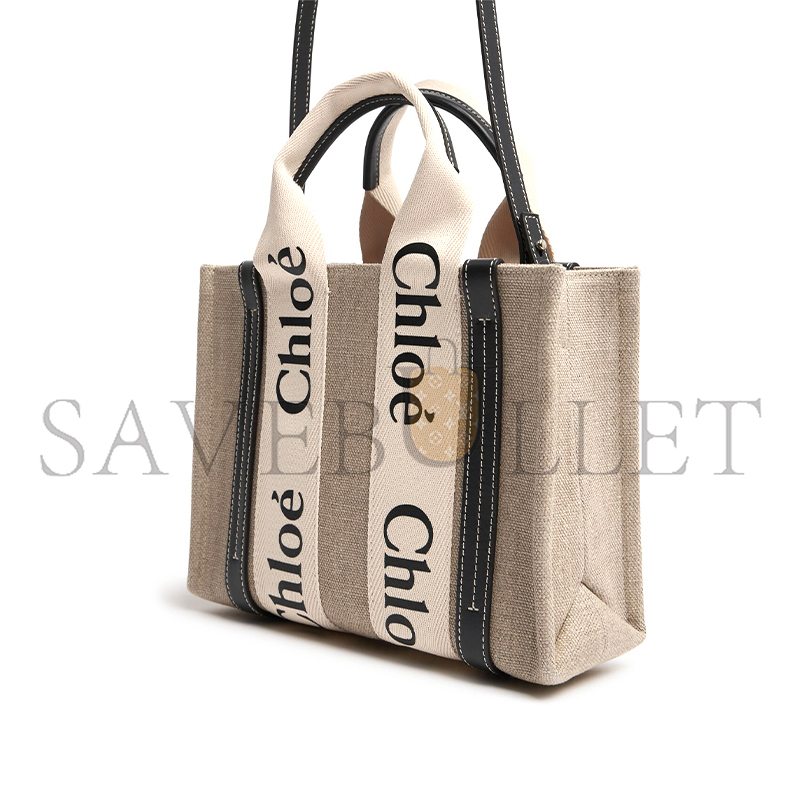 CHLOÉ WOODY SMALL CANVAS TOTE CHC22AS397 (26.5*20*8cm)
